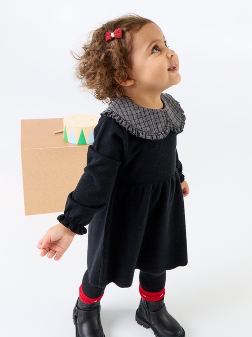 Robe en tricot avec col claudine - Kiabi