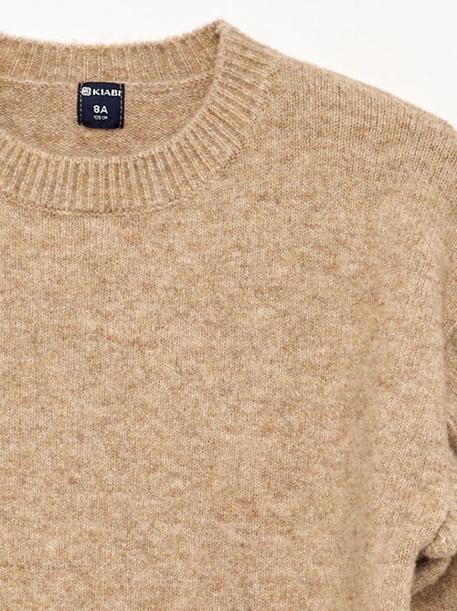 Robe en tricot avec épaules volantées - Kiabi