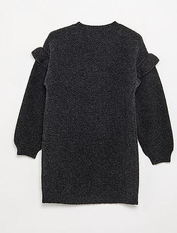 Robe en tricot avec épaules volantées