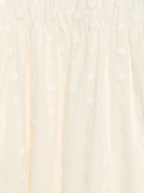 Robe en tulle avec broderies fleurs - Kiabi