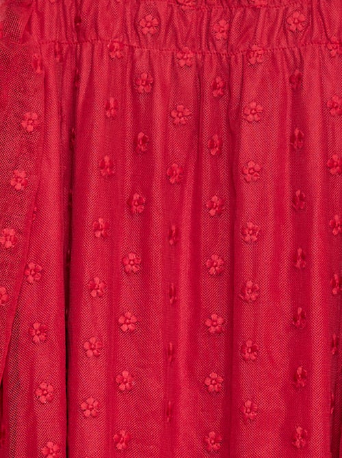 Robe en tulle avec broderies fleurs - Kiabi