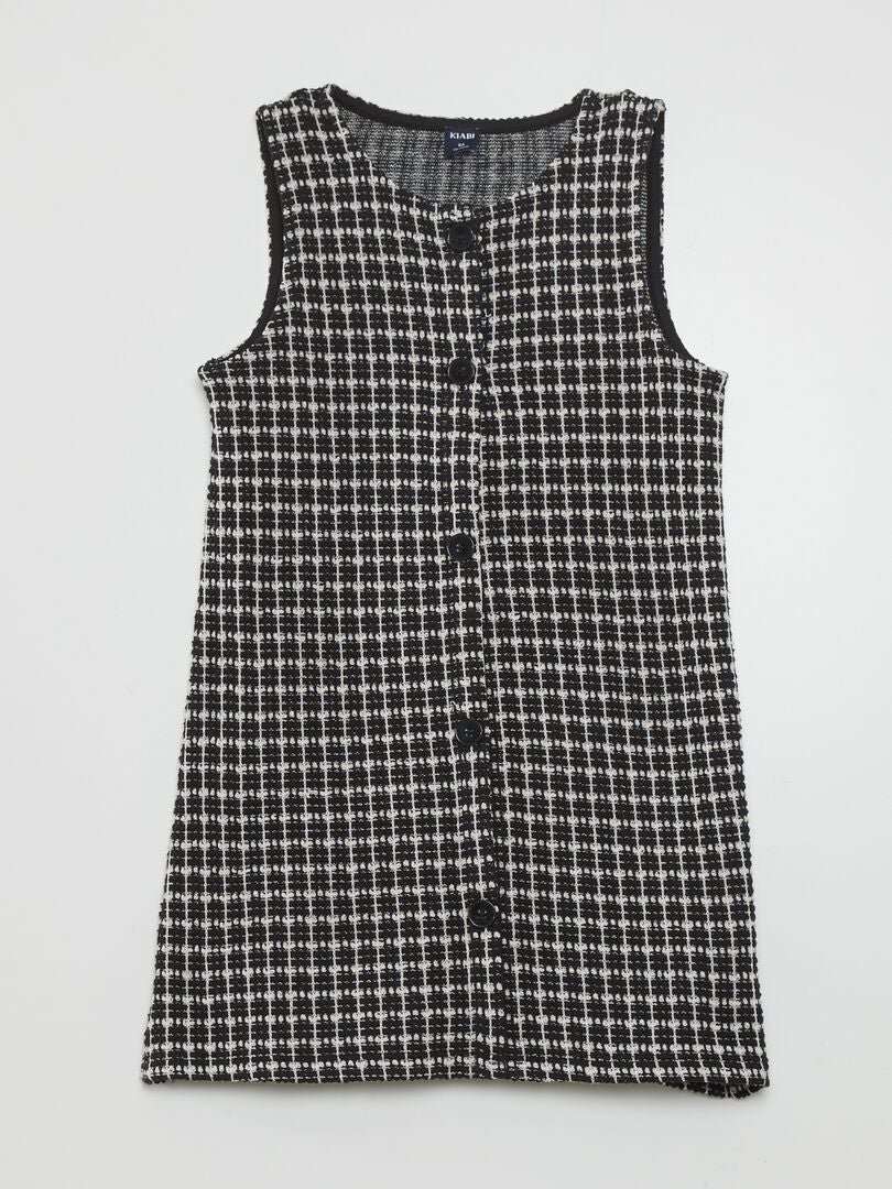 Robe En Tweed Noir Dolce & Gabbana - Taille 38/XS/S, Dos Dentelle, Sans Manches - Très Bon état
