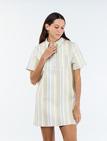 Robe en twill coupe courte