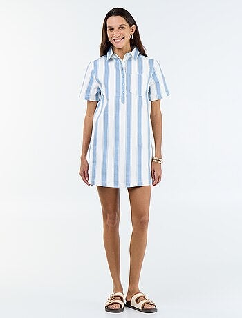 Robe en twill coupe courte