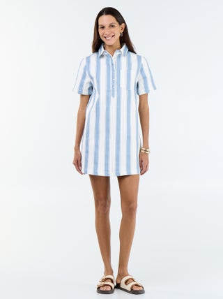 Robe en twill coupe courte