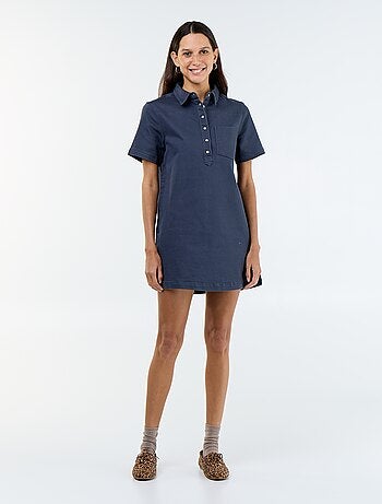 Robe en twill coupe courte