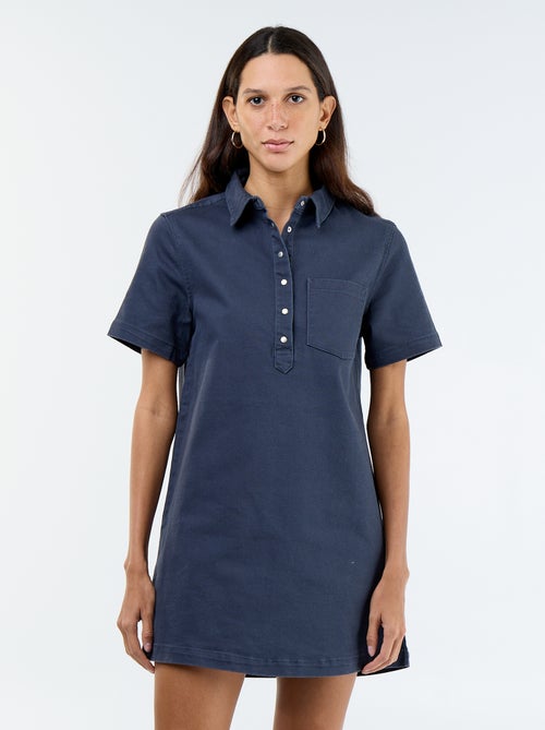 Robe en twill coupe courte - Kiabi