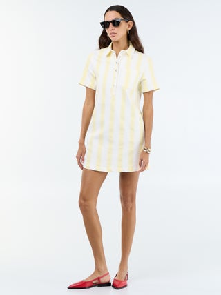 Robe en twill coupe courte