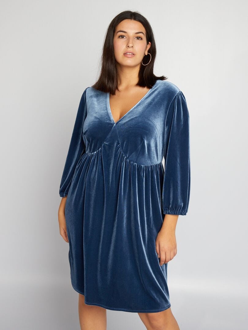 Robe best sale velour bleu