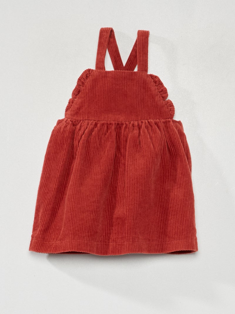 Robe en velours côtelé Rouge - Kiabi