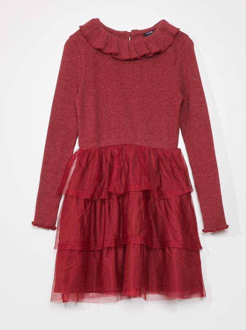 Robe en velours côtelé Rouge - Kiabi