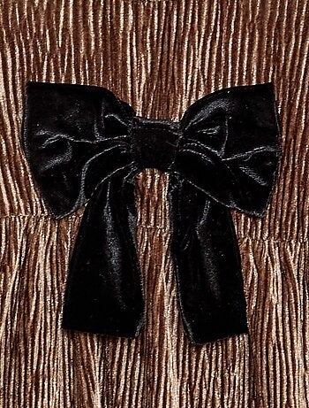 Robe en velours côtelée avec nœud fantaisie