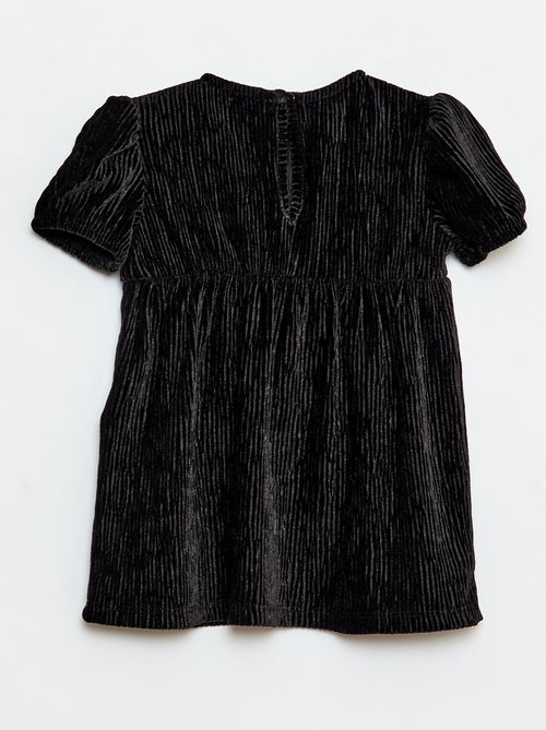 Robe en velours côtelée avec nœud fantaisie - Kiabi