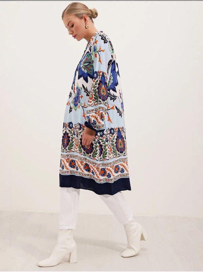 Robe en viscose à motifs bdart Bleu marine - Kiabi