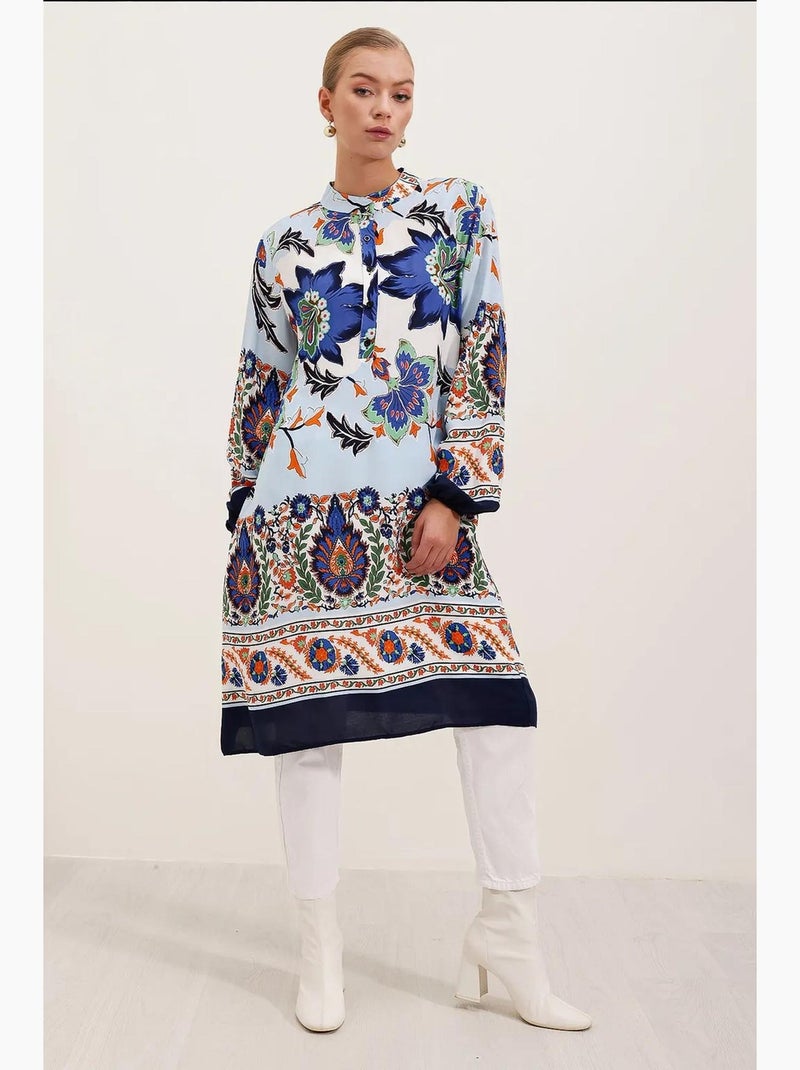 Robe en viscose à motifs bdart Bleu marine - Kiabi