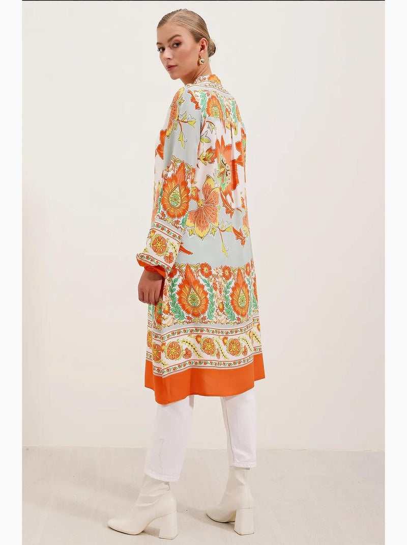 Robe en viscose à motifs bdart Orange mandarine - Kiabi