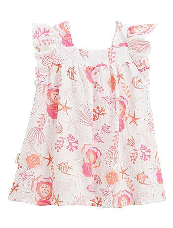 Robe enfant en gaze de coton bahamas