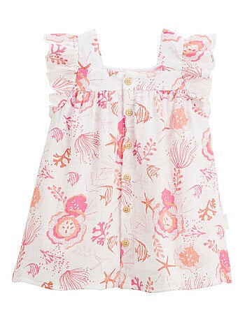 Robe enfant en gaze de coton bahamas