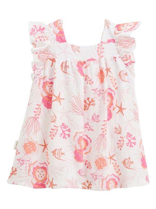 Robe enfant en gaze de coton bahamas - Kiabi
