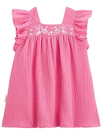 Robe enfant en gaze de coton bahamas