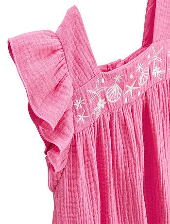 Robe enfant en gaze de coton bahamas