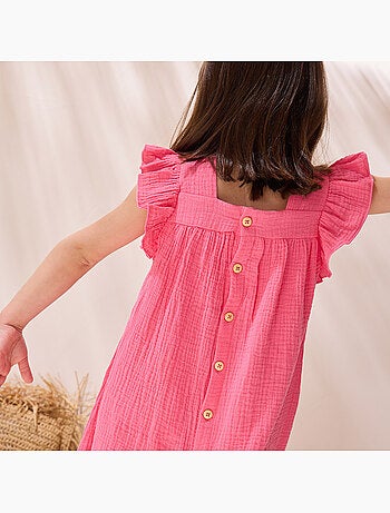 Robe enfant en gaze de coton bahamas