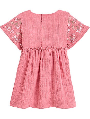 Robe enfant en gaze de coton + chouchou anaelle
