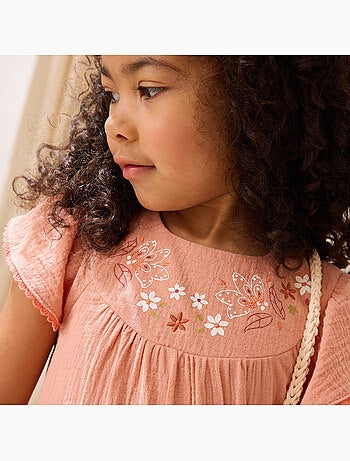 Robe enfant en gaze de coton mindanao