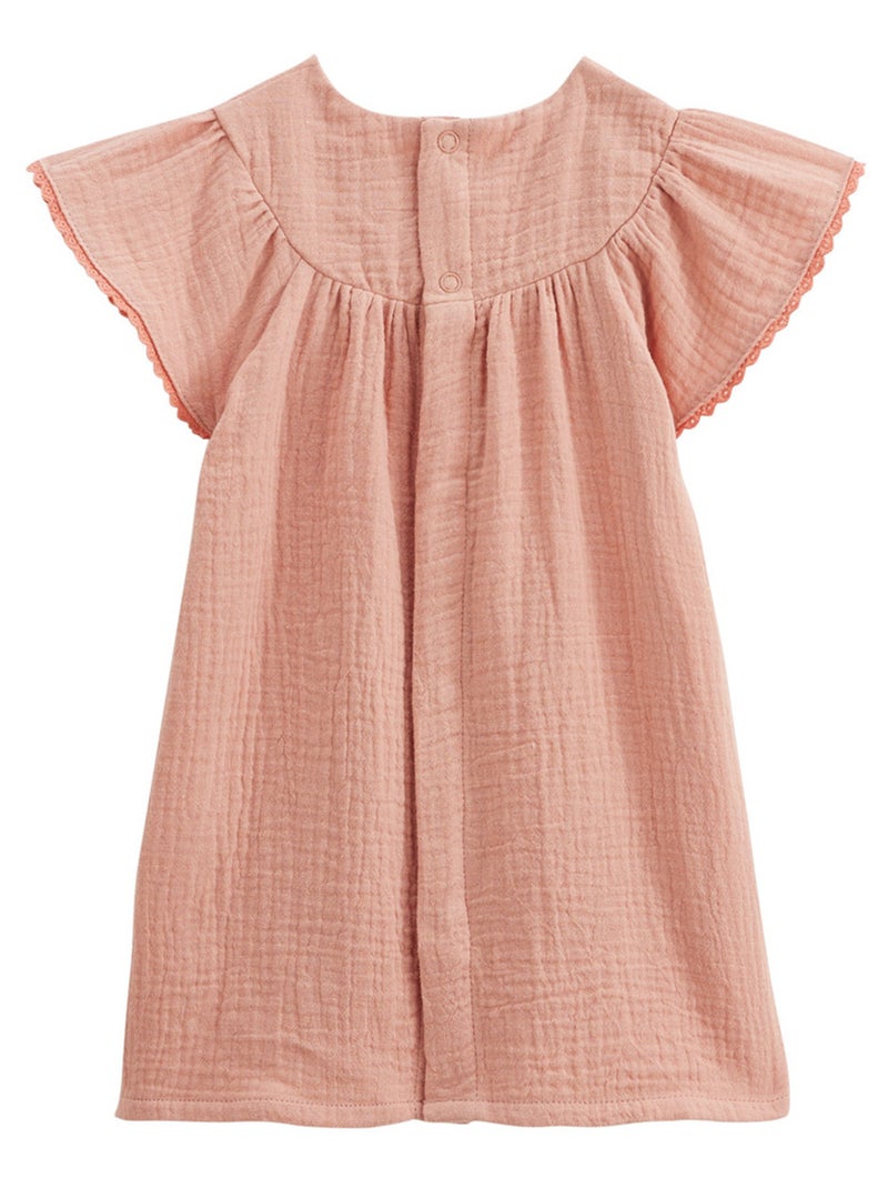 Robe enfant en gaze de coton mindanao Rose - Kiabi