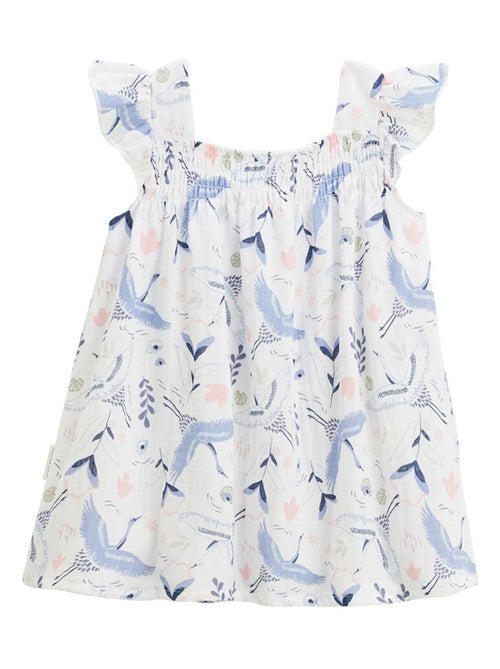Robe enfant en gaze de coton Tiana - Kiabi