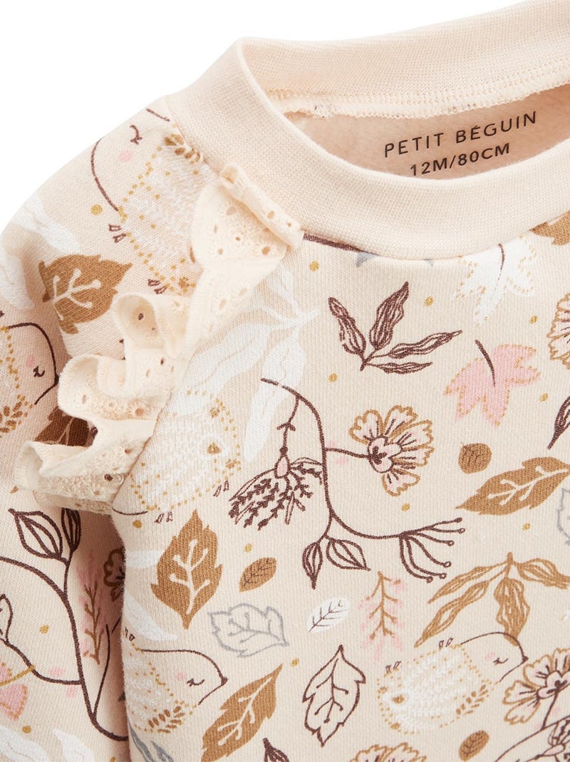Robe enfant en molleton chincha Beige - Kiabi