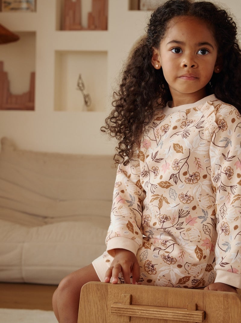 Robe enfant en molleton chincha Beige - Kiabi