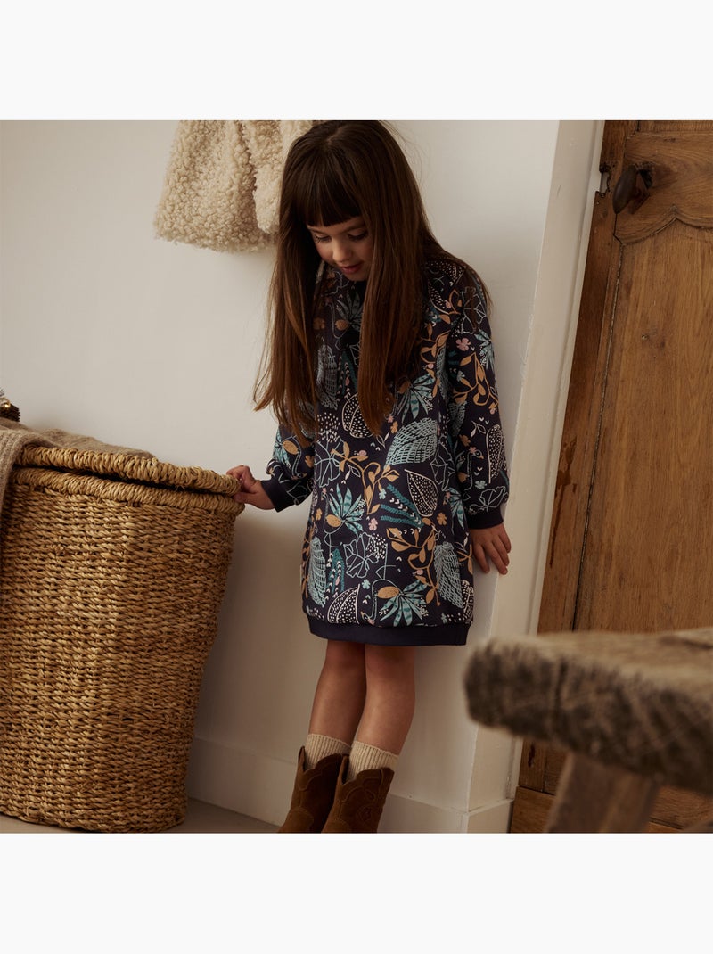 Robe enfant en molleton Holamuchacha Bleu - Kiabi