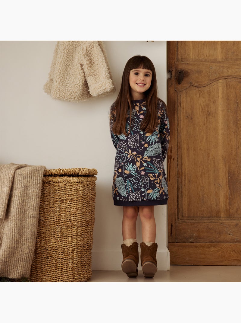 Robe enfant en molleton Holamuchacha Bleu - Kiabi