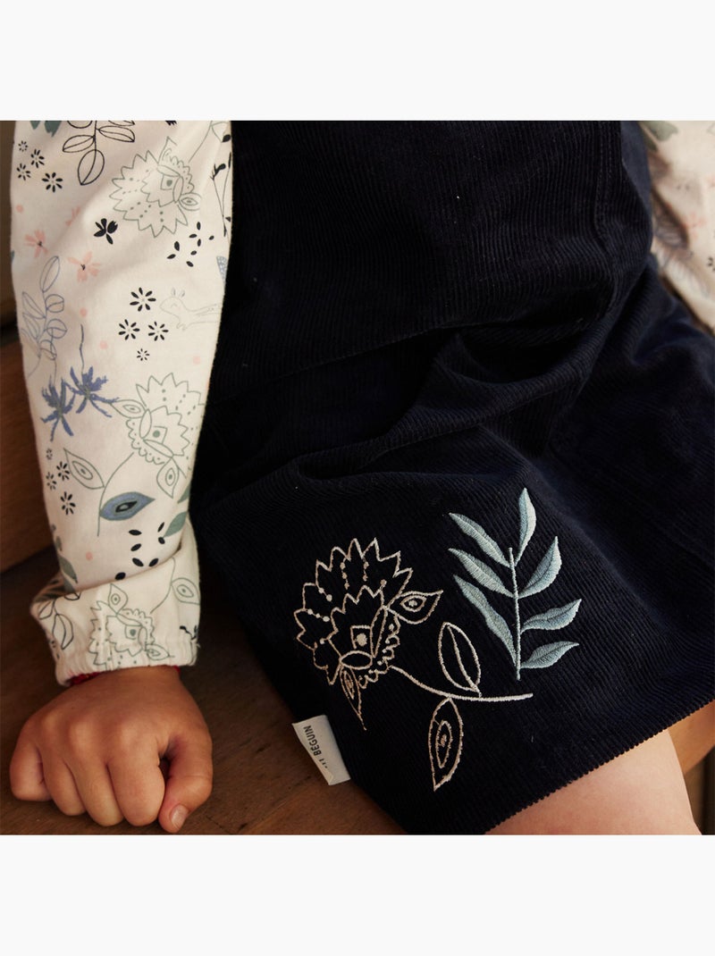 Robe enfant en velours côtelé Belle de Nuit Bleu - Kiabi