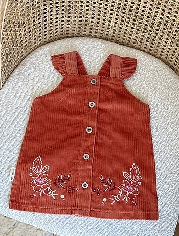 Robe enfant en velours côtelé manouk