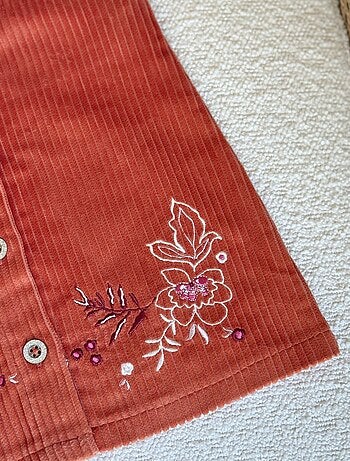 Robe enfant en velours côtelé manouk