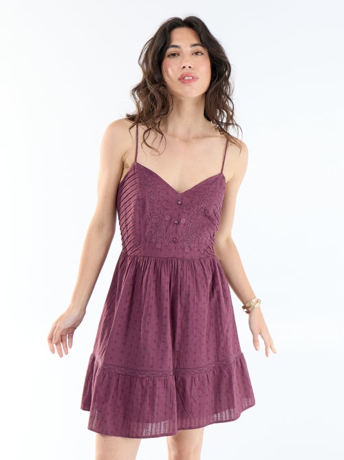 Robe évasée à bretelles - Kiabi