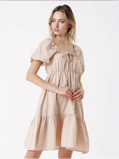 Robe évasée en popeline bdart - Kiabi Robe évasée en popeline bdart - Kiabi