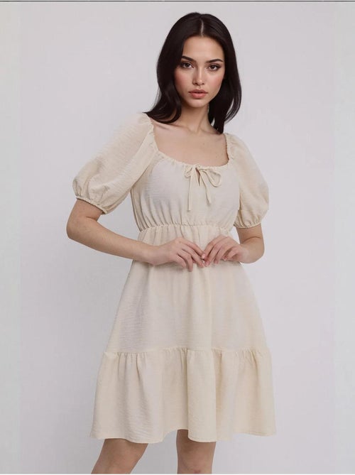 Robe évasée en popeline bdart - Kiabi Robe évasée en popeline bdart - Kiabi