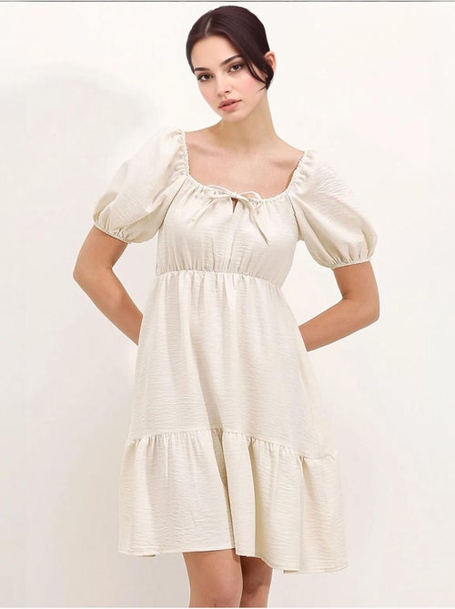 Robe évasée en popeline bdart - Kiabi Robe évasée en popeline bdart - Kiabi