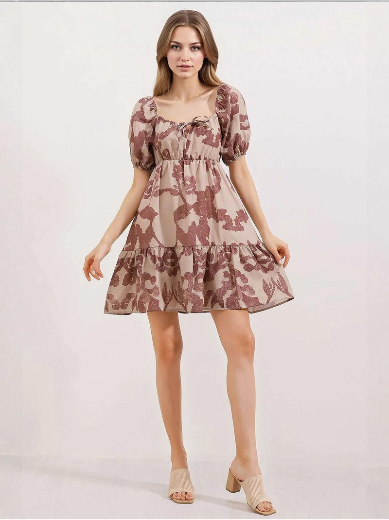 Robe évasée en popeline bdart Mauve - Kiabi