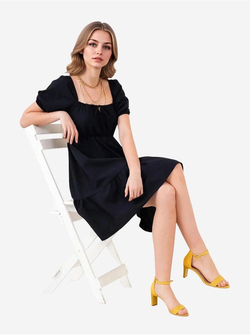 Robe évasée en popeline bdart - Kiabi Robe évasée en popeline bdart - Kiabi