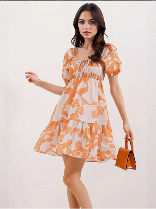 Robe évasée en popeline bdart - Kiabi Robe évasée en popeline bdart - Kiabi
