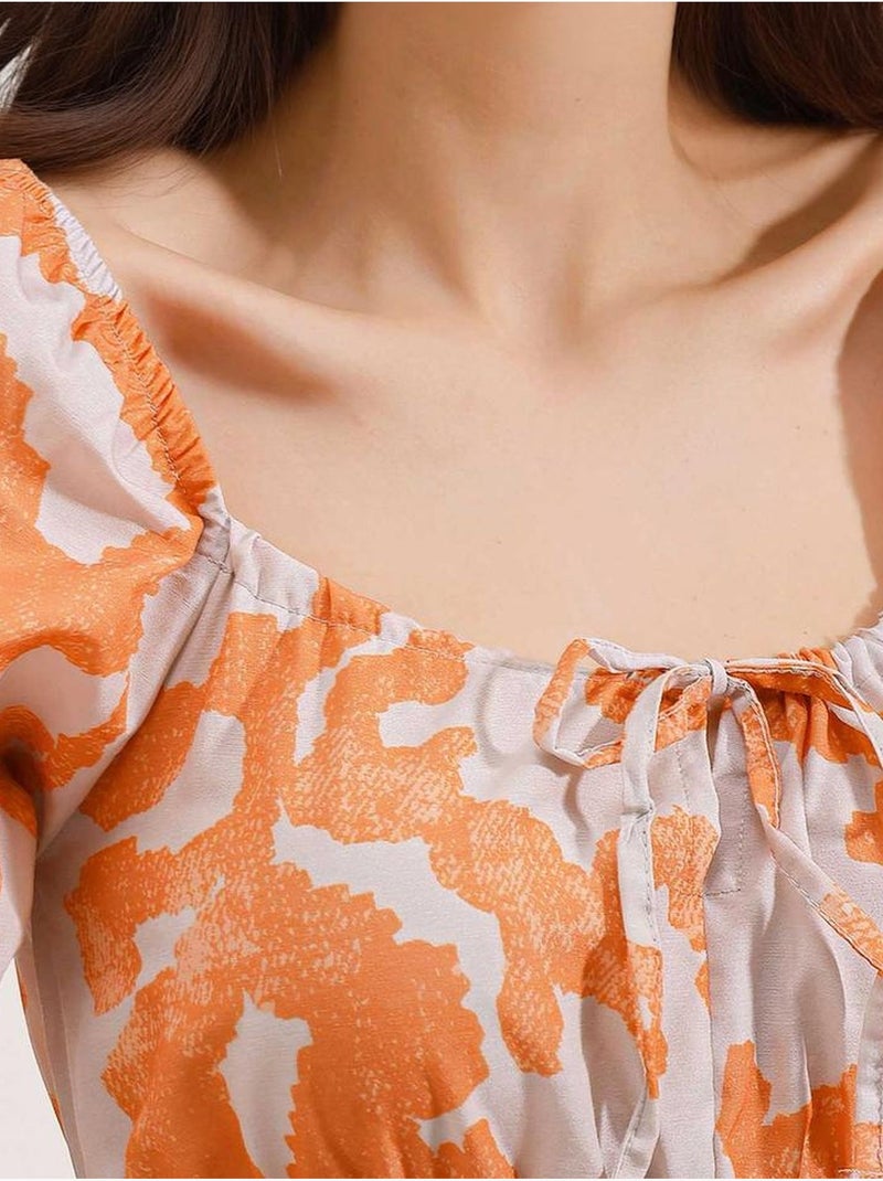 Robe évasée en popeline bdart Rouge brique - Kiabi