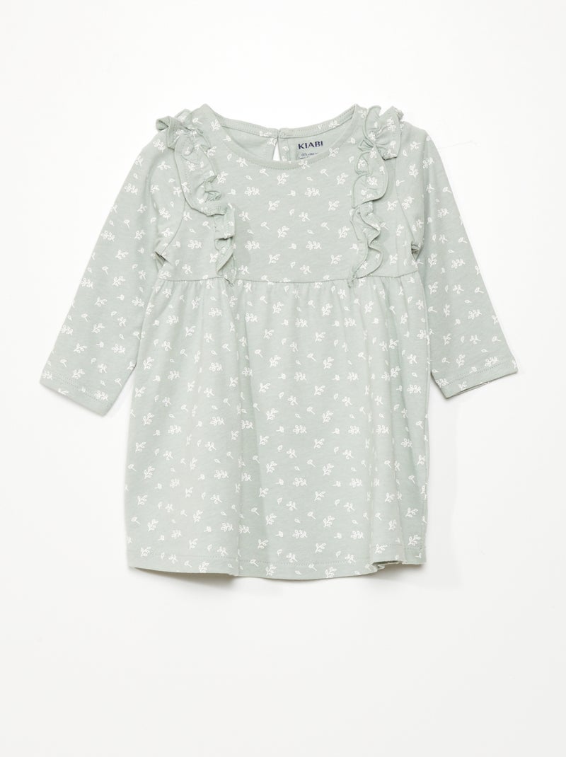 Robe évasée motif fleuri Vert fleurs - Kiabi