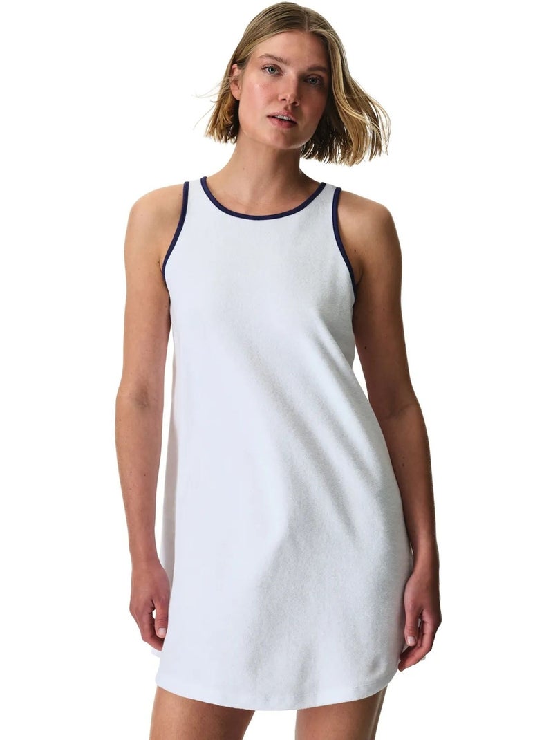 Robe femme en éponge penti Blanc - Kiabi