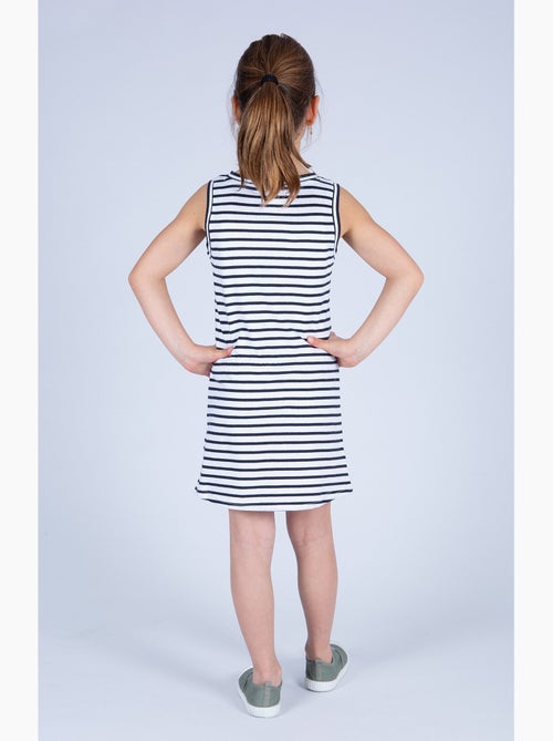 Robe fille sans manches en coton fin 'breizh océan', robe enfant en coton - Kiabi