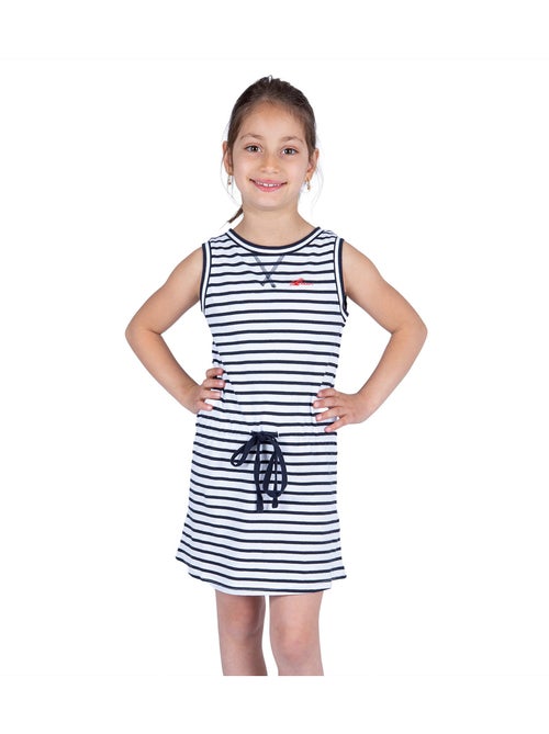 Robe fille sans manches en coton fin 'breizh océan', robe enfant en coton - Kiabi