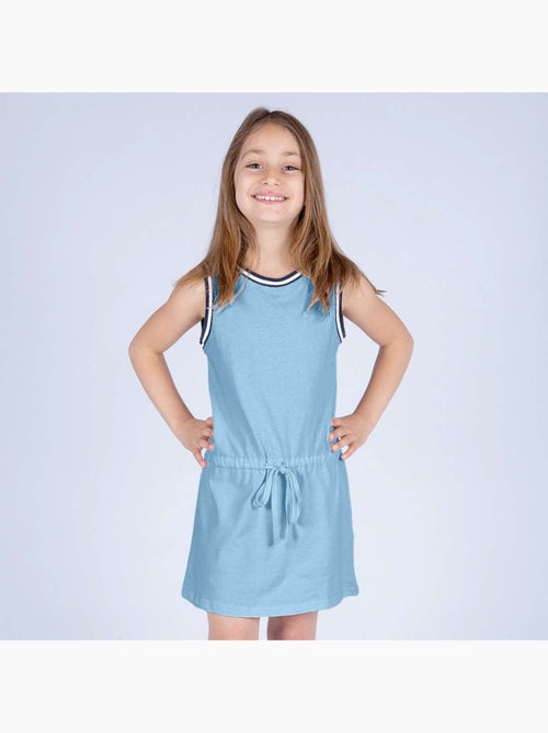Robe fille sans manches en coton fin 'breizh océan', robe enfant en coton - Kiabi